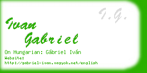ivan gabriel business card